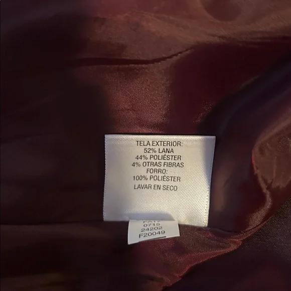 INC International Concepts
I.N.C. Skirted Peacoat Burgundy - Picture 8 of 9